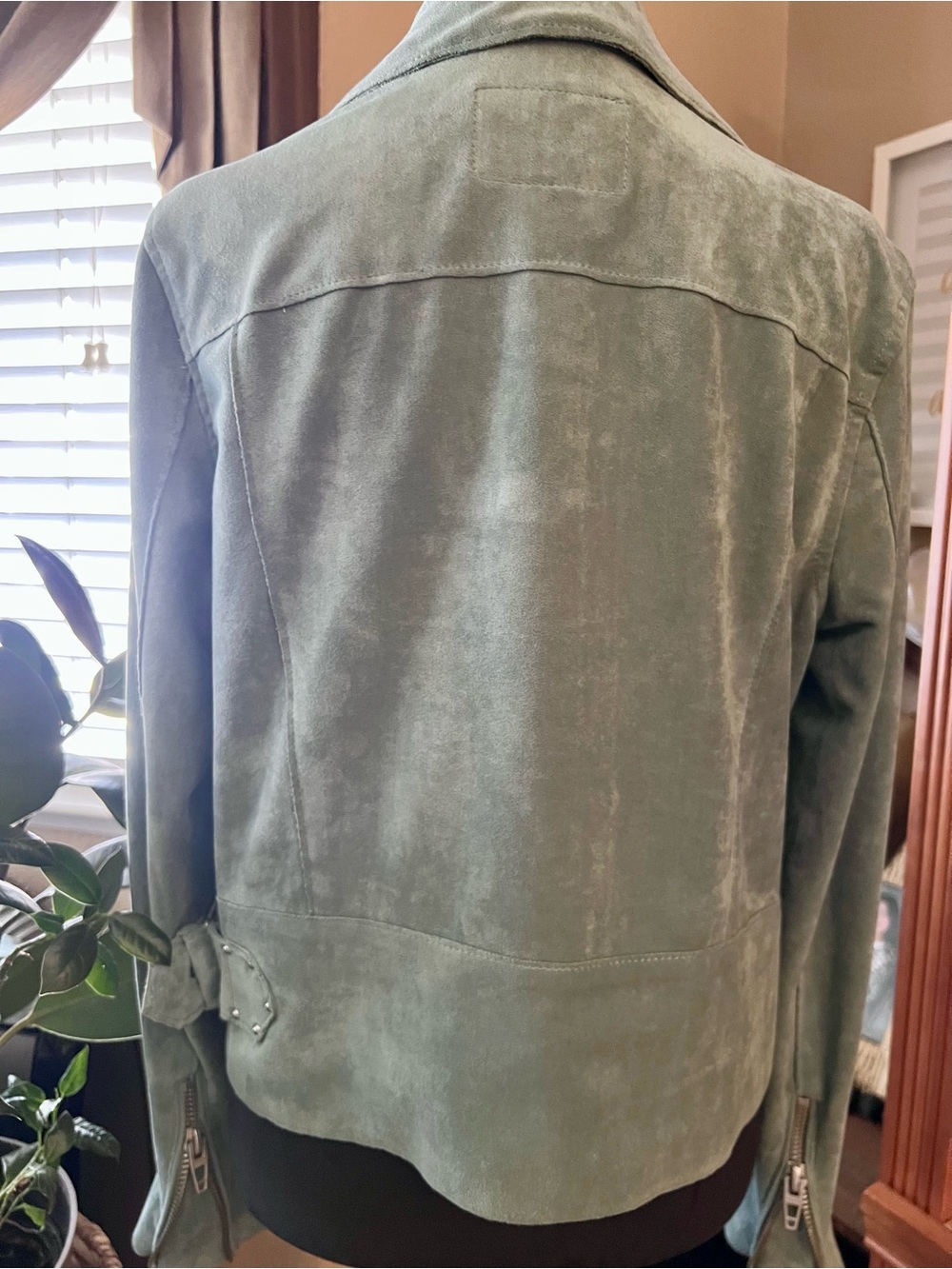 Blank NYC Mint Green Suede Moto Jacket - Picture 5 of 7